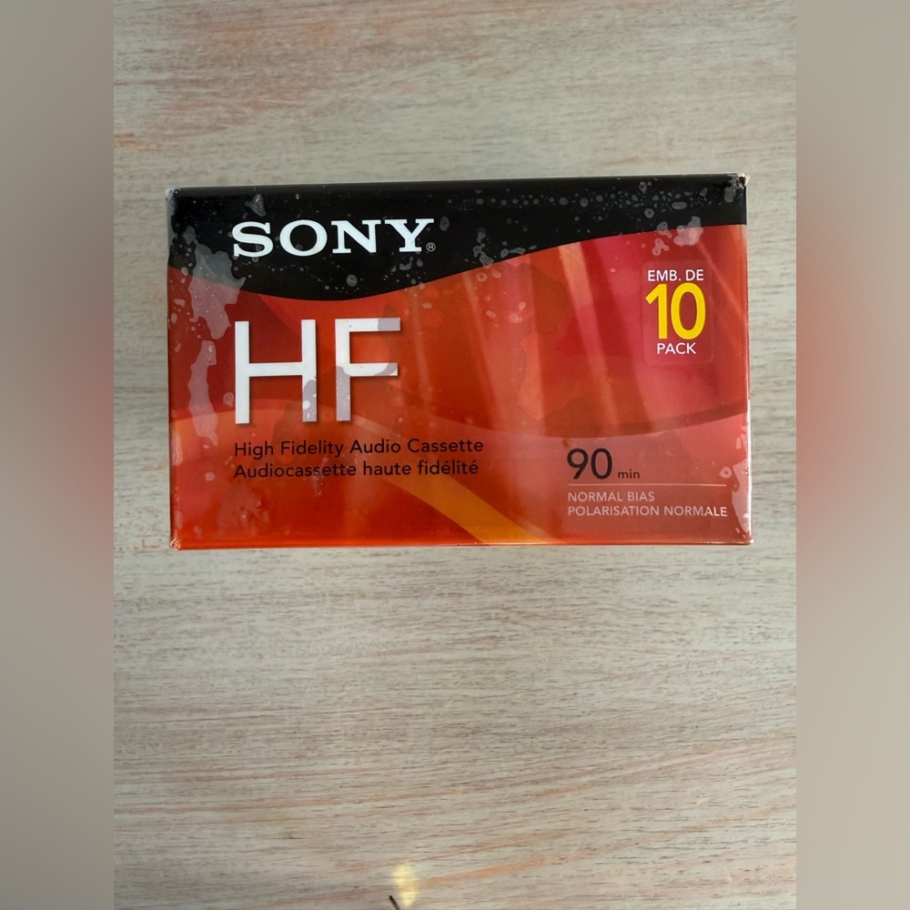 SONY HF 90 C90HFR 10-Pack Blank Audio Cassettes Sealed NOS Type 1 Normal Bias 08